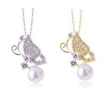 蝶光溢彩 蝴蝶翩翩珍珠鏈，甜美可愛的別致時尚